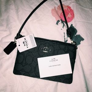 Black coach wristlet